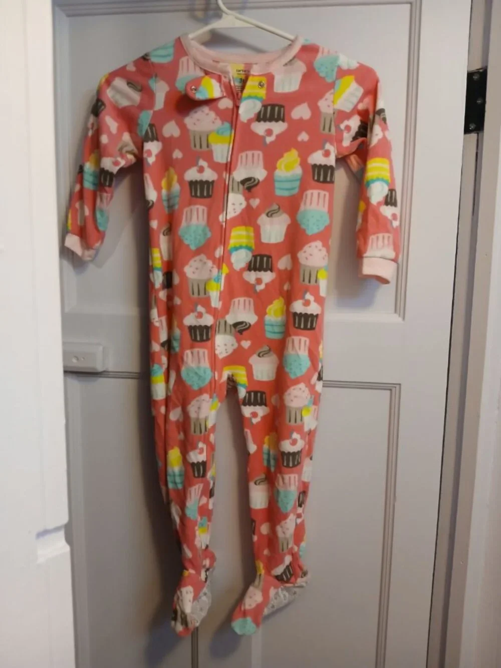 Carter's Girls 3T Cupcake Pajama One Piece